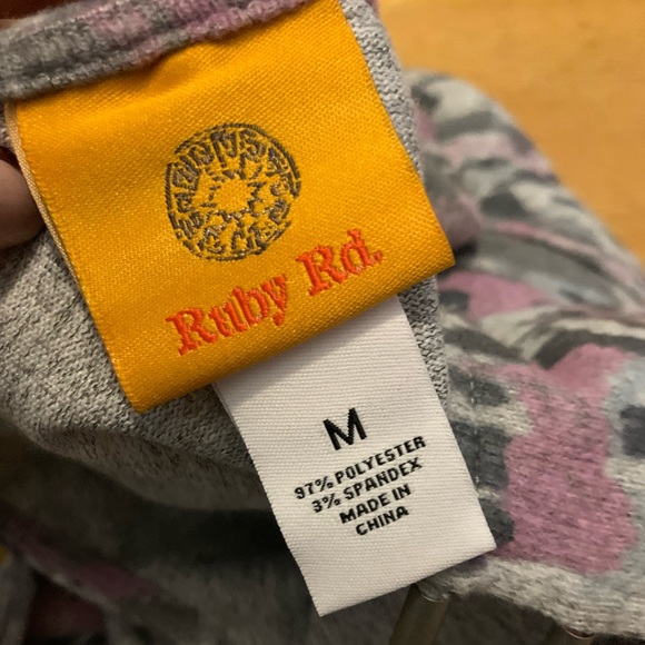 New RUBY RD Blotchy print Gray Lavender DRESS size M Brushed Cozy Fabric NWT - Picture 3 of 9